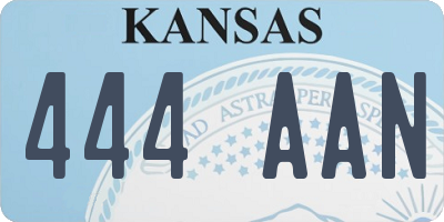 KS license plate 444AAN