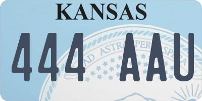 KS license plate 444AAU