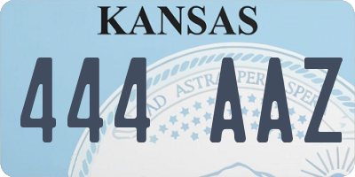 KS license plate 444AAZ
