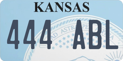KS license plate 444ABL