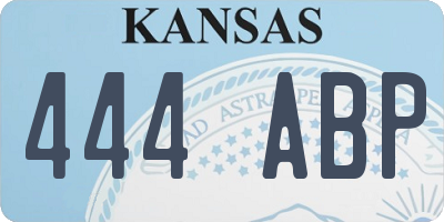 KS license plate 444ABP
