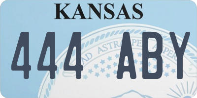 KS license plate 444ABY