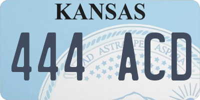 KS license plate 444ACD