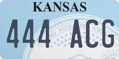 KS license plate 444ACG