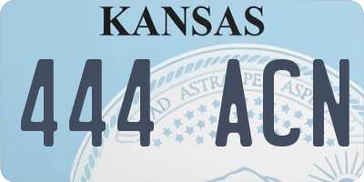 KS license plate 444ACN