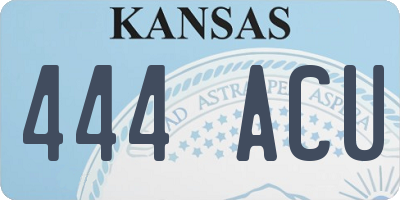 KS license plate 444ACU