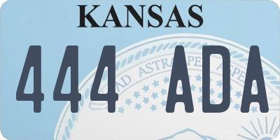 KS license plate 444ADA