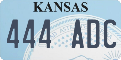KS license plate 444ADC