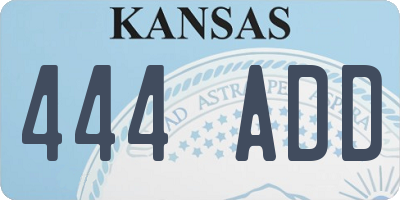 KS license plate 444ADD