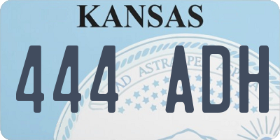 KS license plate 444ADH