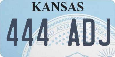 KS license plate 444ADJ
