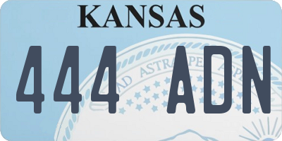 KS license plate 444ADN