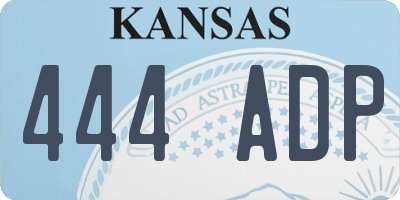 KS license plate 444ADP