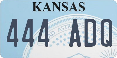 KS license plate 444ADQ