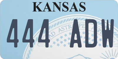 KS license plate 444ADW