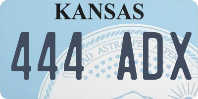 KS license plate 444ADX