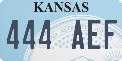 KS license plate 444AEF