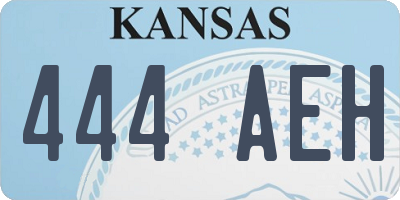 KS license plate 444AEH