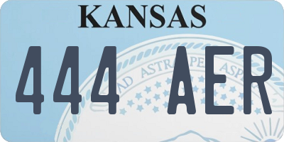 KS license plate 444AER