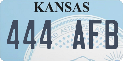 KS license plate 444AFB