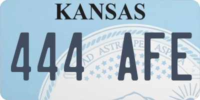 KS license plate 444AFE