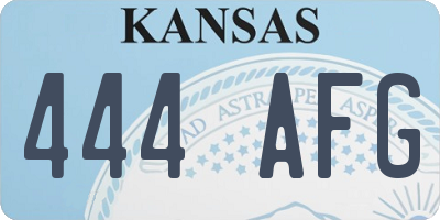KS license plate 444AFG