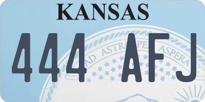 KS license plate 444AFJ