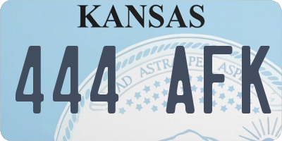 KS license plate 444AFK