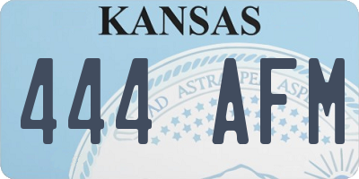 KS license plate 444AFM