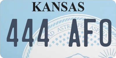 KS license plate 444AFO