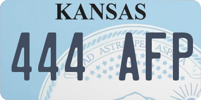KS license plate 444AFP