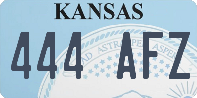 KS license plate 444AFZ
