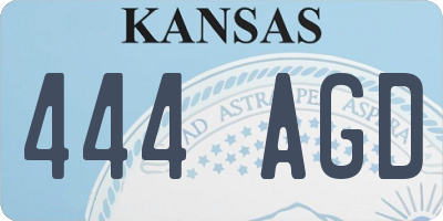 KS license plate 444AGD