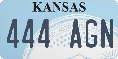 KS license plate 444AGN