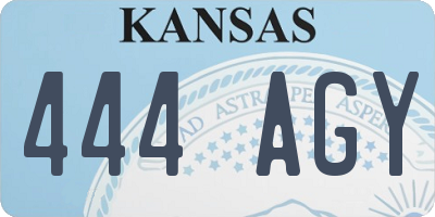 KS license plate 444AGY