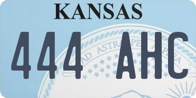 KS license plate 444AHC