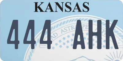 KS license plate 444AHK
