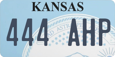 KS license plate 444AHP