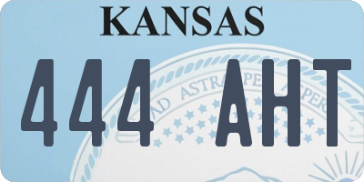 KS license plate 444AHT