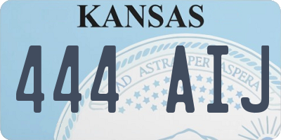 KS license plate 444AIJ
