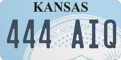 KS license plate 444AIQ