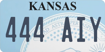 KS license plate 444AIY