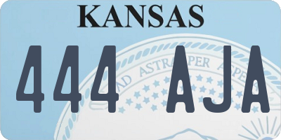 KS license plate 444AJA