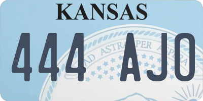 KS license plate 444AJO