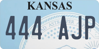 KS license plate 444AJP