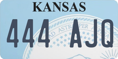 KS license plate 444AJQ