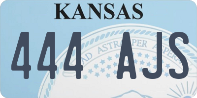KS license plate 444AJS