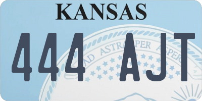 KS license plate 444AJT