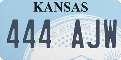 KS license plate 444AJW
