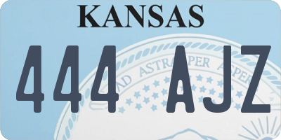 KS license plate 444AJZ